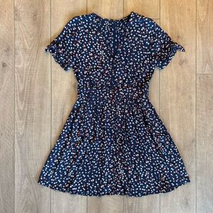 Madewell Ditsy Flowers Dress in Navy Blue Daisy Print - size 2
